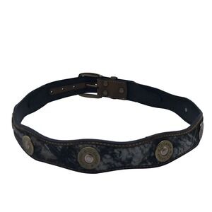 Nocona Mens Brown Leather Camo Shotgun Shell Concho Belt Sz 46 N24366222 Hunter
